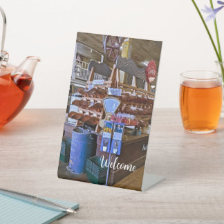 Ouderlandwinkel voetstuk reclamebord met voetstuk