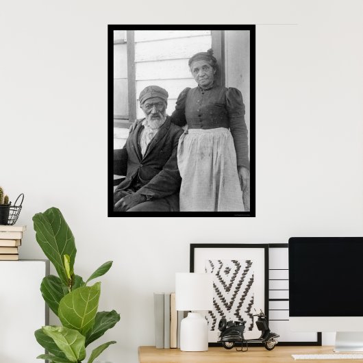 Ouderlijk Afrikaans-Amerikaanse Couple 1900 Poster (Thuiskantoor)