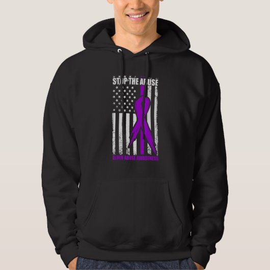 Ouderlijk bewustzijn Paars lintje Hoodie (Voorkant)