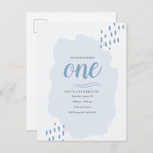 Ouderlijk en eenvoudig om het even welke Leefdagsf Uitnodiging Briefkaart (Voorkant / Achterkant)