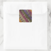 Ouderlijk gebreid Sweater Pattern Vierkante Sticker (Tas)