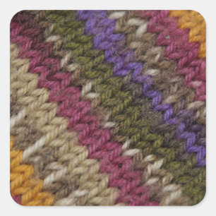 Ouderlijk gebreid Sweater Pattern Vierkante Sticker