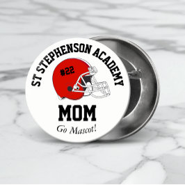 Ouderlijk geprezen Senior Night Football Red Helme Ronde Button 4,0 Cm