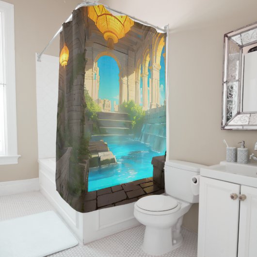 Ouderlijk huis - Spa Dreams Douchegordijn (In situ)