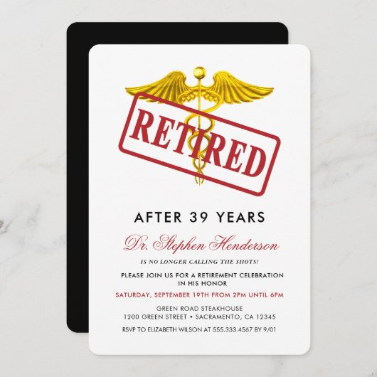 Ouderlijk medisch personeel kaart (Voorkant / Achterkant)