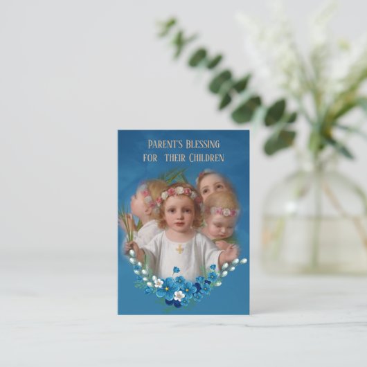 Ouderlijk onderwijs voor hun kinderen Heilige Kaar Visitekaartje (Staand voorkant)