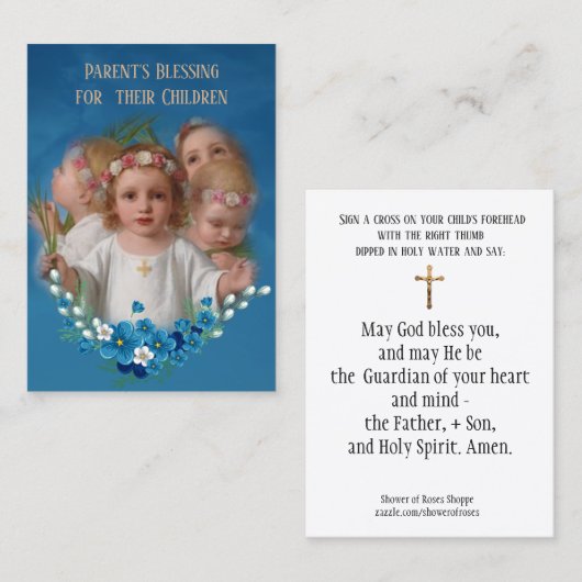 Ouderlijk onderwijs voor hun kinderen Heilige Kaar Visitekaartje (Voorkant / Achterkant)