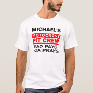 Ouderlijk Pit Crew Dirt Bike Motocross T-shirt