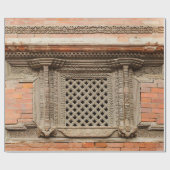 Ouderlijk venster op de Nasal Chowk Courtyard van  Cadeaupapier (Vlak)