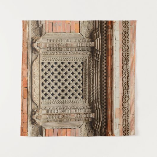 Ouderlijk venster op de Nasal Chowk Courtyard van  Wandkleed (Voorkant (horizontaal))