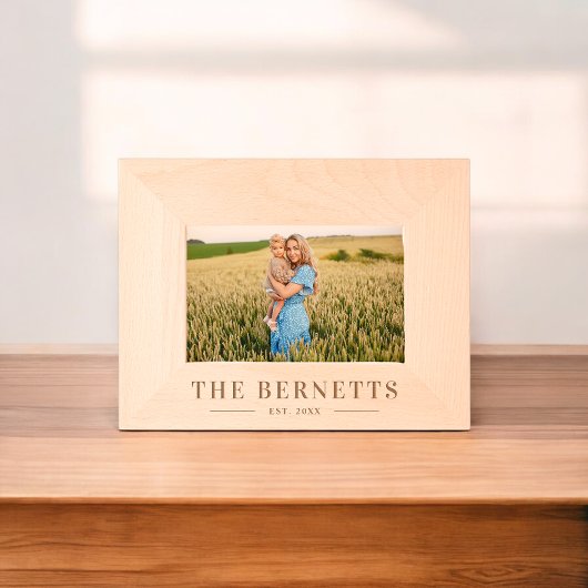 Ouderlijke familienaam gegraveerde lijstjes