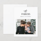 Ouderlijke familienaam | kerstfotokaart (Voorkant / Achterkant)