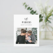 Ouderlijke familienaam | kerstfotokaart (Staand voorkant)