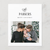 Ouderlijke familienaam | kerstfotokaart (Voorkant)