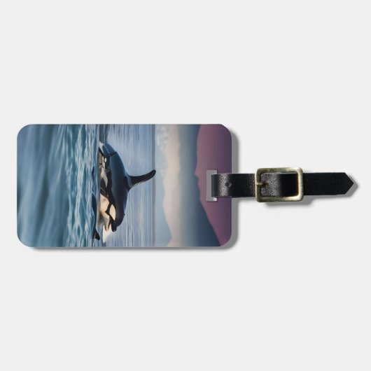 Ouderlijke gelukzaligheid: mummie en Baby orka's i Bagagelabel (Voorkant horizontaal)