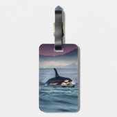 Ouderlijke gelukzaligheid: mummie en Baby orka's i Bagagelabel (Achterkant verticaal)