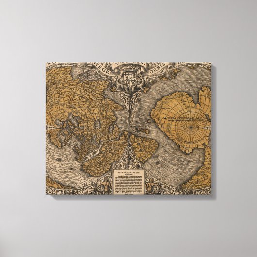 Ouderlijke kaart van de wereld (1531) canvas afdruk (Voorkant)