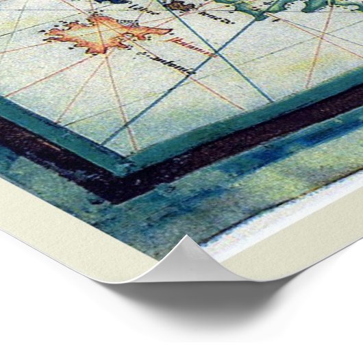 Ouderlijke kaart van het zwarte Zee Poster (Hoek)