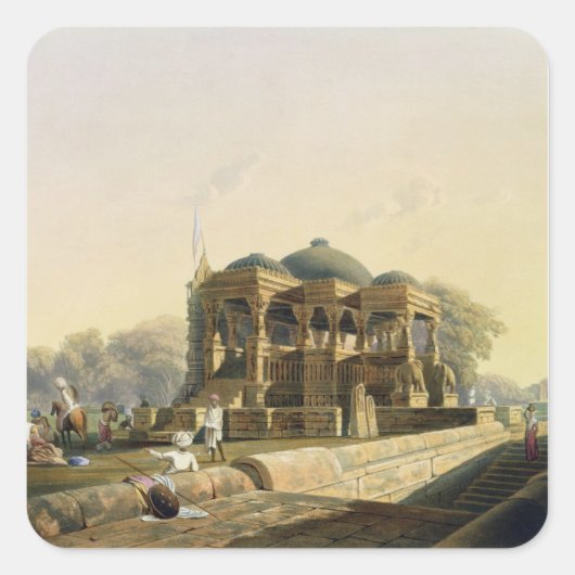 Ouderlijke tempel van Hulwud, van boekdeel I van ' Vierkante Sticker (Voorkant)