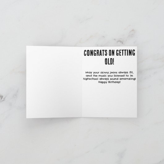 Ouderling Emo Verjaardag Kaart (Binnen)