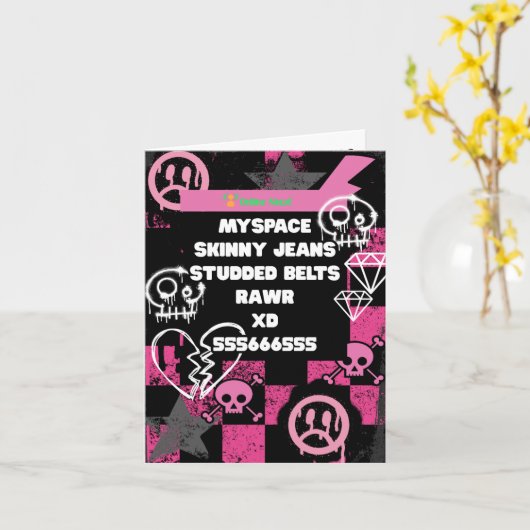 Ouderling Emo Verjaardag Kaart (Gele Bloem)