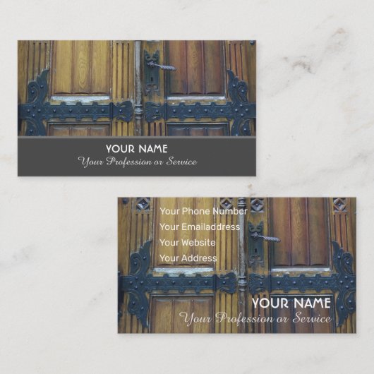 Ouderpoort met kleine hulpstukken van ijzer of van visitekaartje (Voorkant / Achterkant)