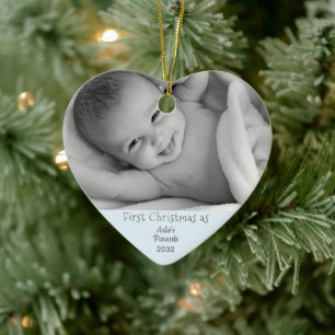 Ouders 1 Kerstmis baby Keramisch Ornament