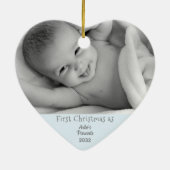 Ouders 1 Kerstmis baby Keramisch Ornament (Achterkant)