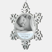 Ouders 1 Kerstmis baby Tin Sneeuwvlok Ornament (Rechts)