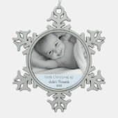 Ouders 1 Kerstmis baby Tin Sneeuwvlok Ornament (Voorkant)
