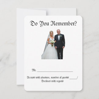Ouders' 25e huwelijksjubileum koppel foto verrassi RSVP kaartje