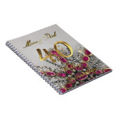 Ouders 40ste bruiloft animatiefeest Ruby Wedding Notitieboek (Rechterzijde)