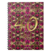 Ouders 40ste bruiloft animatiefeest Ruby Wedding Notitieboek (Voorkant)