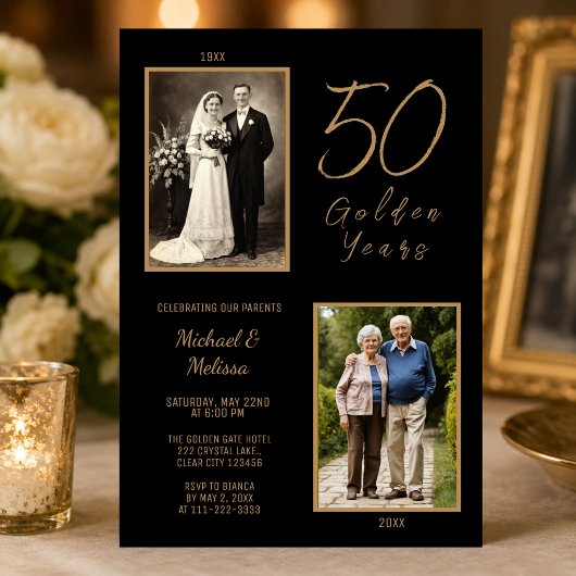 Ouders 50 Gouden Jaren Viering Kaart