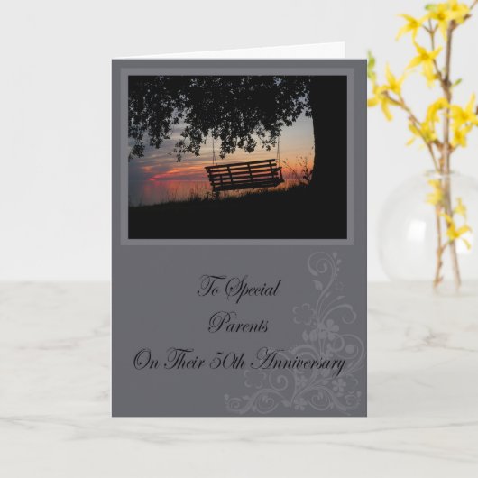 Ouders 50e Jubileum Kaart (Gele Bloem)