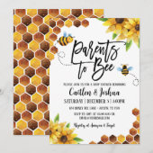 Ouders aan bijen Baby shower honing bij Kaart (Voorkant / Achterkant)
