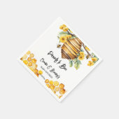 Ouders aan bijen lente bijen baby shower sjabloon servet (Hoek)