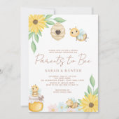 Ouders aan Bijen Waterverf Bumblebee Baby shower Kaart (Voorkant)