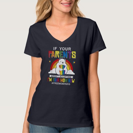 Ouders accepteren niet dat ik nu je moeder ben - L T-shirt (Voorkant)