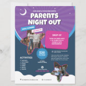 Ouders 'Avond Uit Flyer Sjabloon (Voorkant)