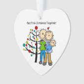 Ouders Baby Boy 1st Christmas Together Ornament (voorkant)