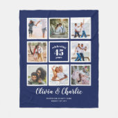 Ouders Bruiloft Jubileum FOTO Custom Branded Fleece Deken (Voorkant)