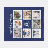 Ouders Bruiloft Jubileum FOTO Custom Branded Fleece Deken (Voorkant (Horizontaal))