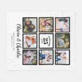 Ouders Bruiloft Jubileum FOTO Custom Branded Fleece Deken (Voorkant (Horizontaal))