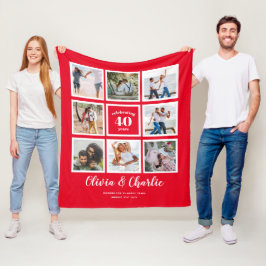 Ouders Bruiloft Jubileum FOTO Custom Branded Fleece Deken