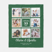 Ouders Bruiloft Jubileum FOTO Custom Branded Fleece Deken (Voorkant)