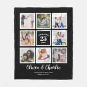 Ouders Bruiloft Jubileum FOTO Custom Branded Fleece Deken (Voorkant)