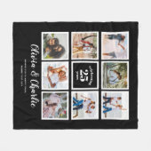 Ouders Bruiloft Jubileum FOTO Custom Branded Fleece Deken (Voorkant (Horizontaal))