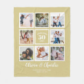 Ouders Bruiloft Jubileum FOTO Custom Branded Fleece Deken (Voorkant)