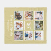 Ouders Bruiloft Jubileum FOTO Custom Branded Fleece Deken (Voorkant (Horizontaal))